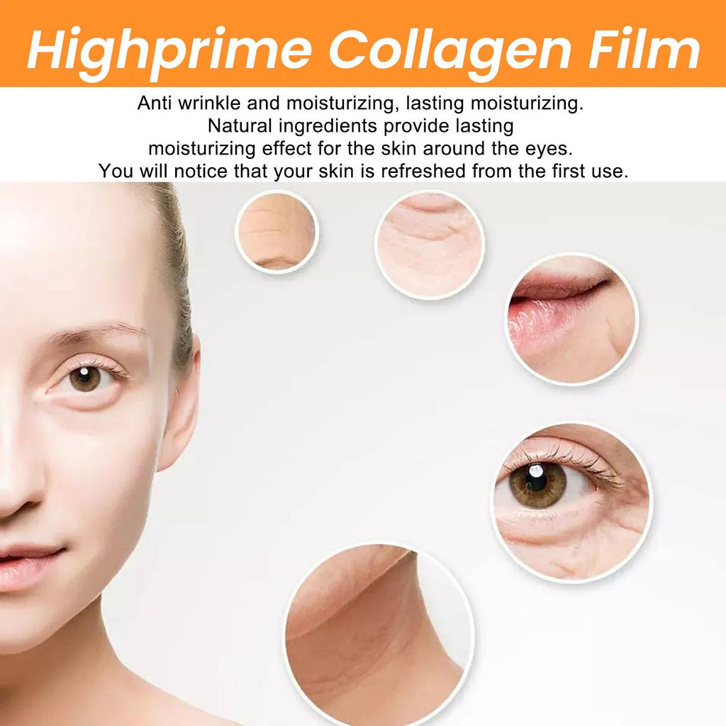 Collagen water-soluble facial mask with hyaluronic acid, 2 pieces, for hydrating and brightening under-eye skin