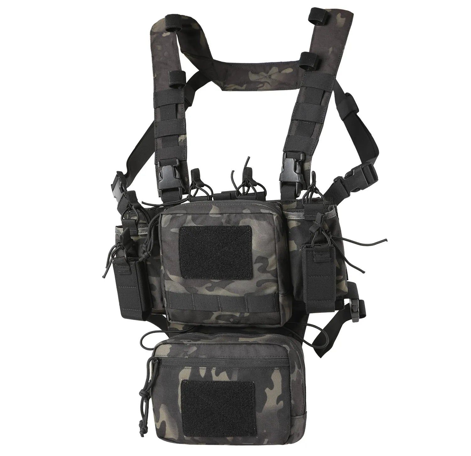 Lightweight tactical chest hanging bag large full set in All Terrain Camouflage 500D nylon with YKK zipper