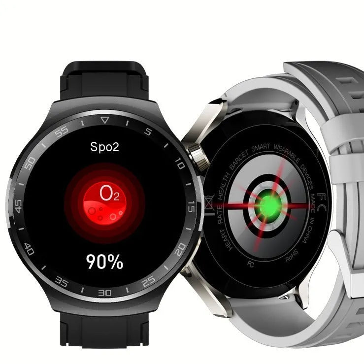 Smart Watch X16 Pro silver colour with TFT screen showing heart rate monitor mode on wrist