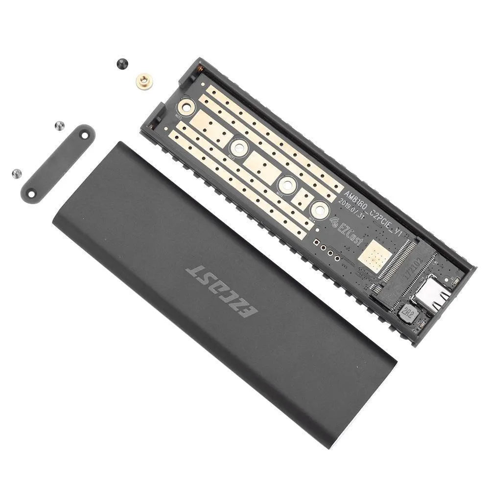 M.2 NVMe mobile hard disk box with USB 3.1 Gen2, PCIe interface, supporting 2280 SSD