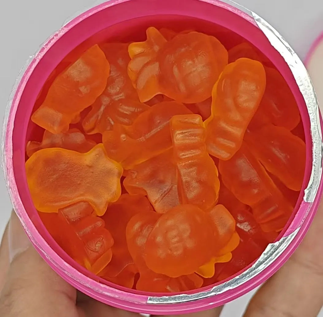 Box of pineapple flavour probiotic gummies with 60 tablets for adults