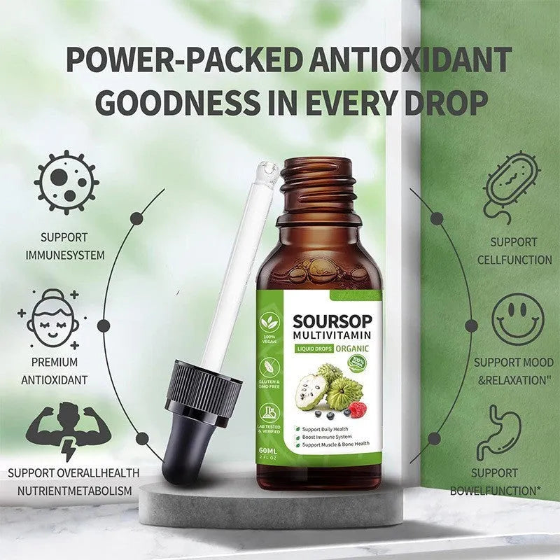 60ml bottle of annona prickly fruit and lychee flavour edible drops for adult consumption