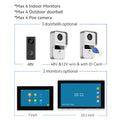 1080P video intercom doorbell system with outdoor camera unit and indoor display monitor