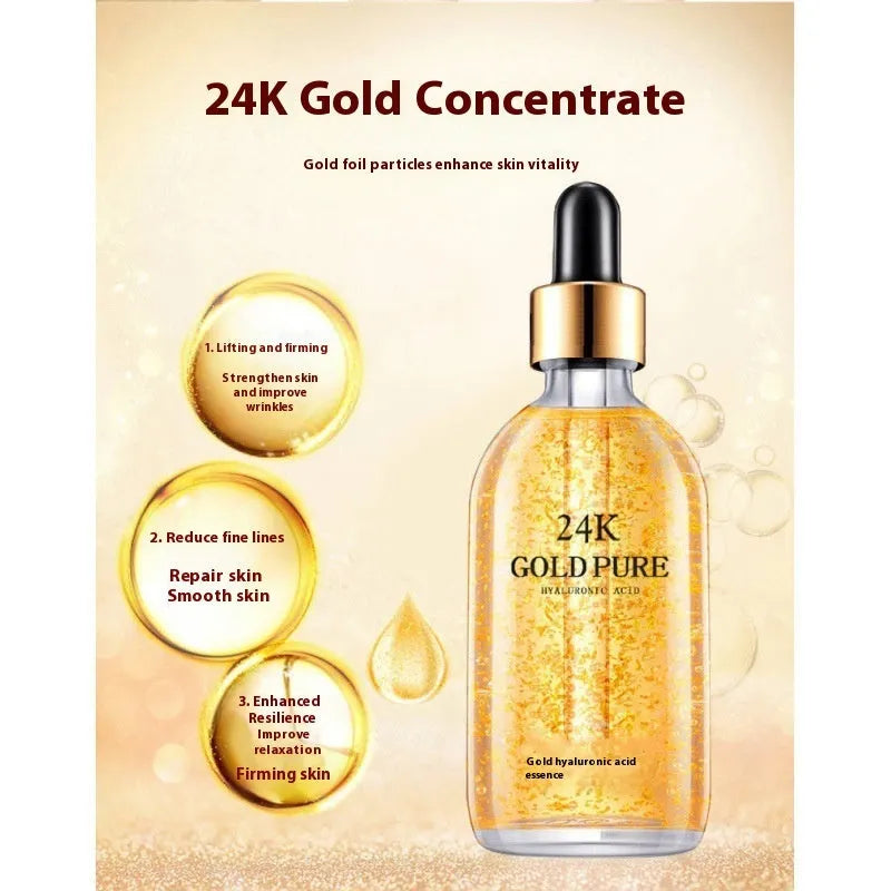 100g bottle of 24K nicotinamide hyaluronic acid and ginseng facial essence liquid for combination skin