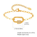 Stainless steel square chain oval pendant necklace in gold and steel colour options for women