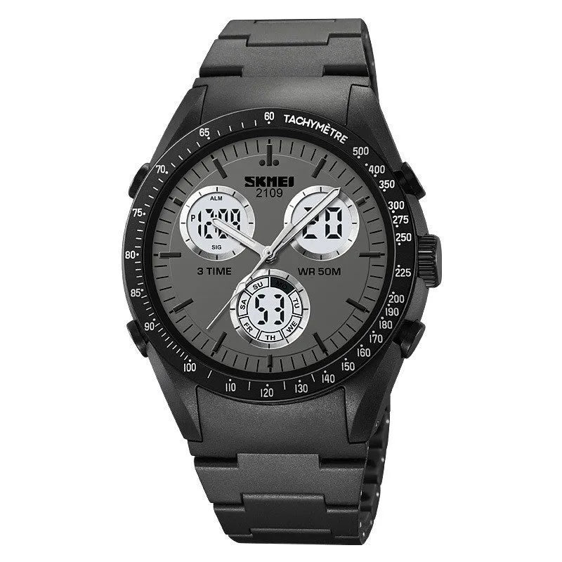 Casual electronic watch with a digital display on a TPU strap, shown in Army Green camouflage colour.