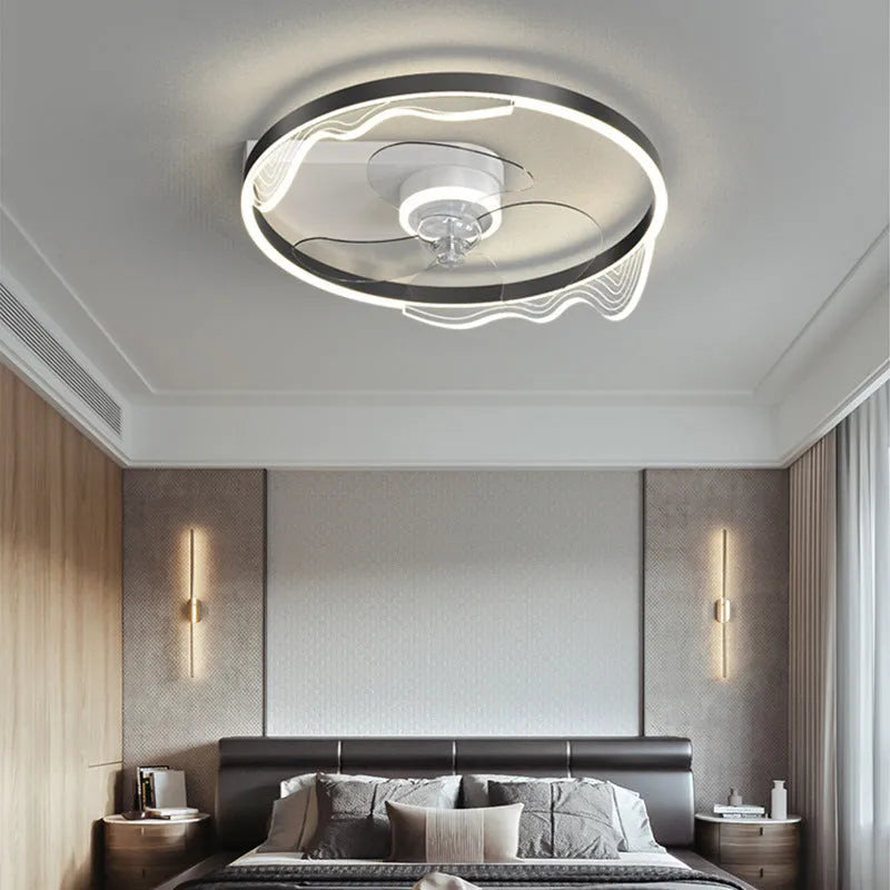 Landi simple modern Nordic style iron ceiling lamp with LED light for a children's bedroom.