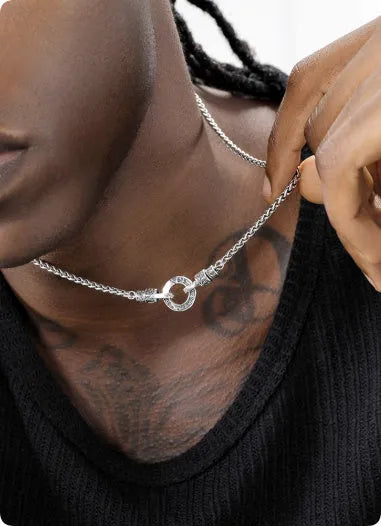 S925 sterling silver clavicle chain necklace for women in silver, showing length options.