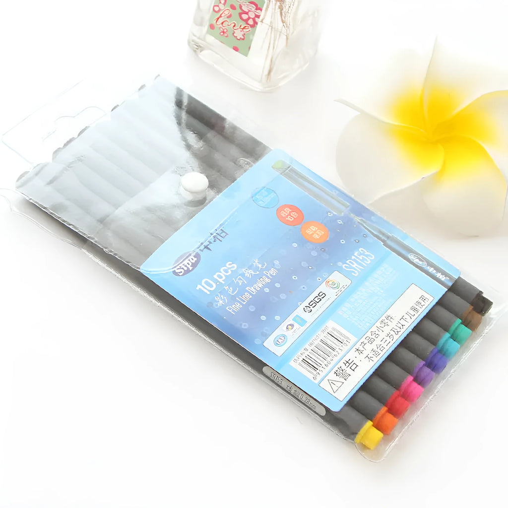 Pack of ten 0.38mm syringe-style technical drawing pens for architectural drafting