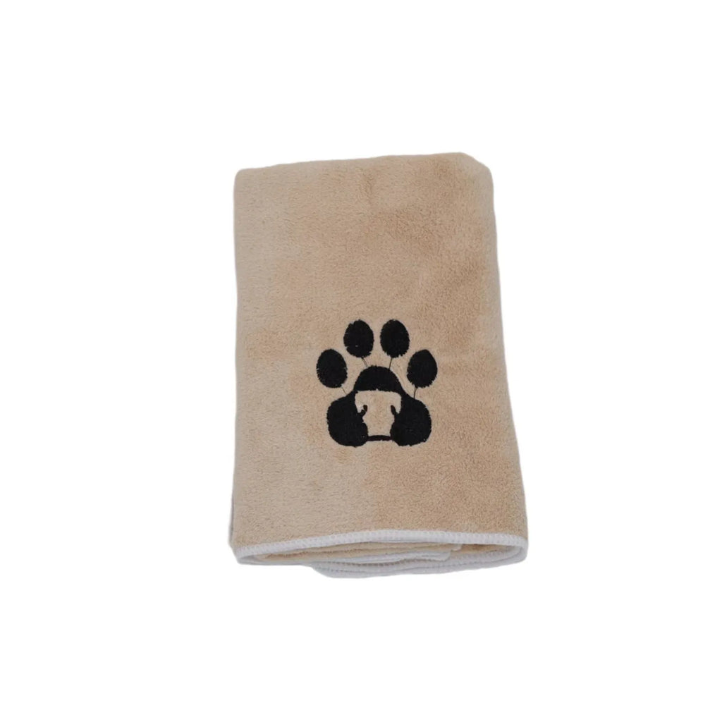 Brown ultra-fine fiber pet towel for dogs, water absorbing and quick drying, 35x75cm