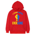 Unisex printed short sleeve polyester hoodie in Black Grey Red White sizes XS to 3XL