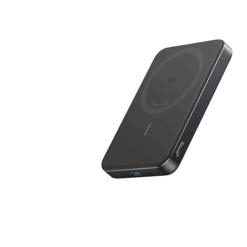 Ultra-thin Magsafe magnetic power bank 30W 15W wireless charging alloy shell black colour