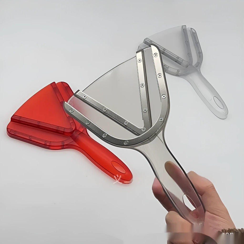Plastic bottle and can opener tool with telescopic adjustment in transparent red colour