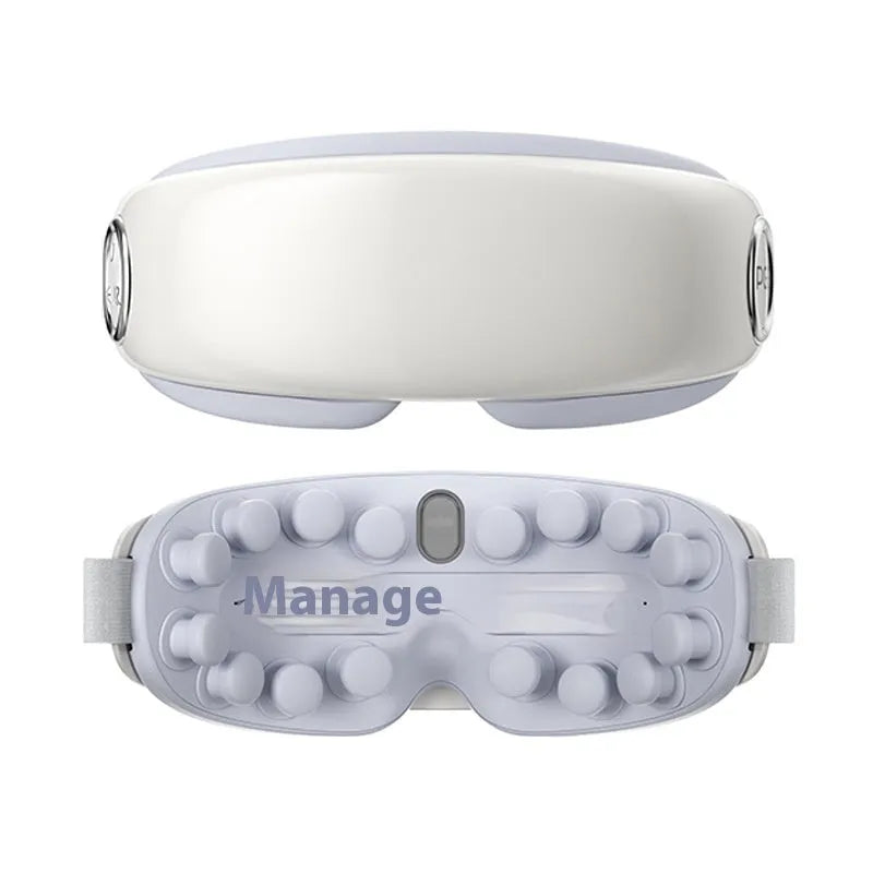 Bluetooth steam smart eye moisturising instrument with hot compress massage in purplish grey, green and ink grey colours