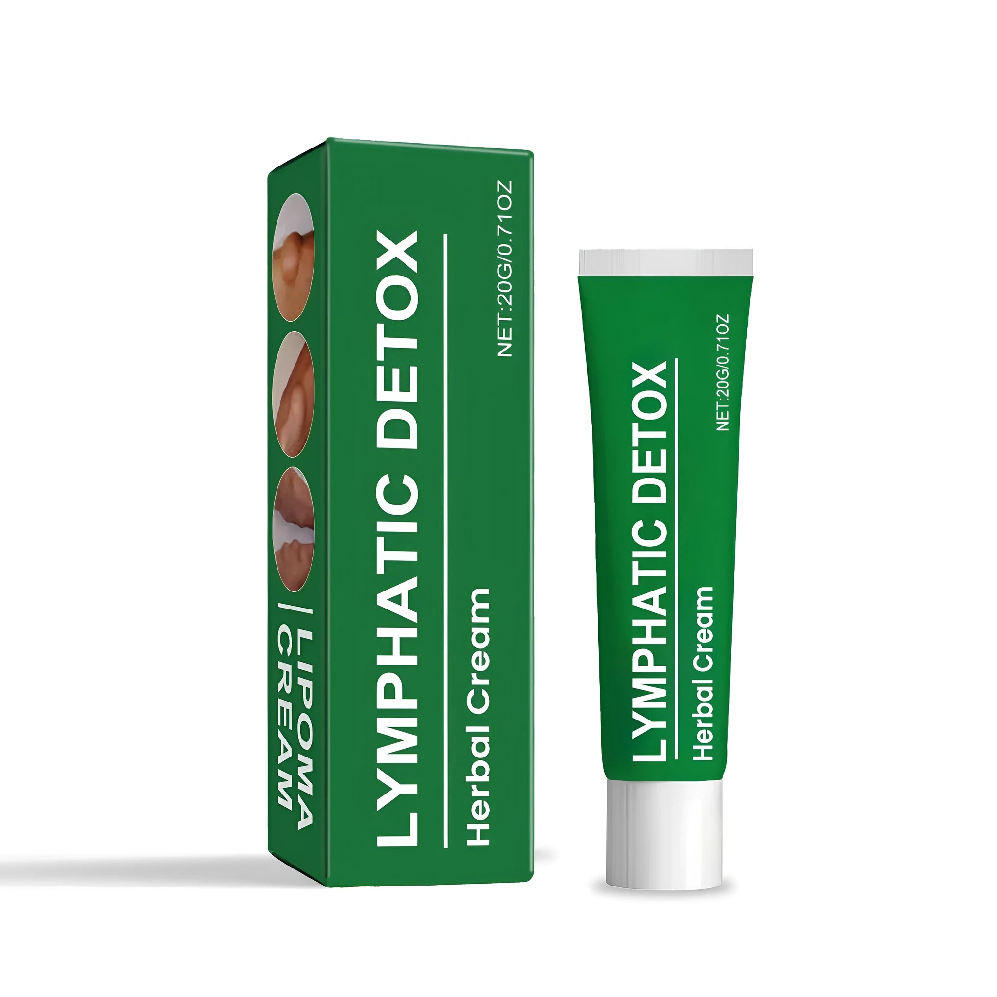 20g tube of herbal body soothing cream with aesculus chinensis and mint ingredients.