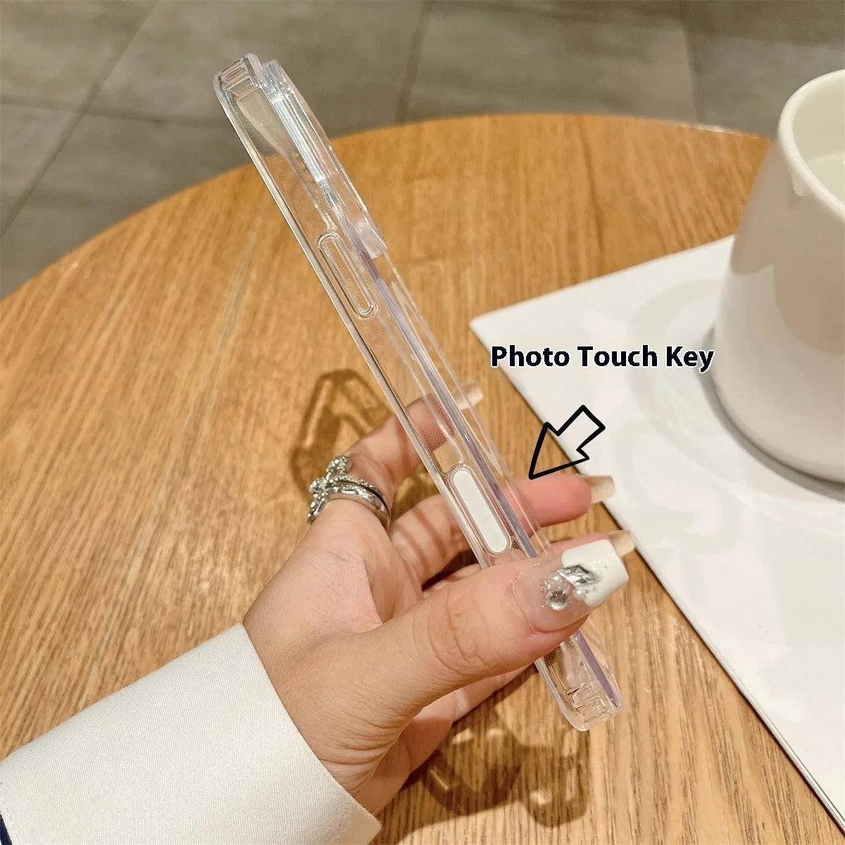 Transparent drop-resistant magnetic phone case with invisible bracket for iPhone 16 Pro Max, frosted finish