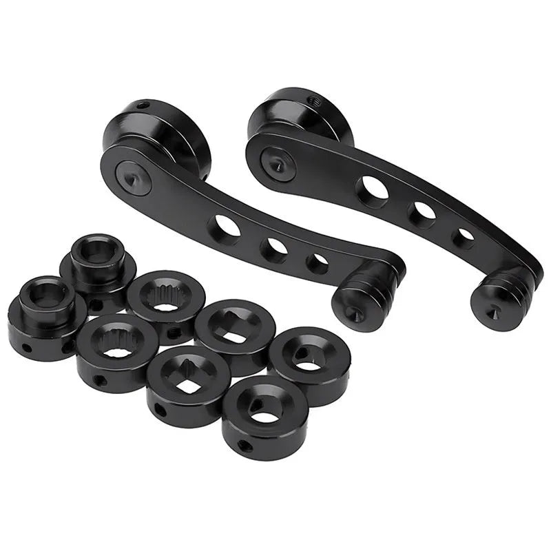 Pair of alloy car door handles in four colours black blue red silver for modification