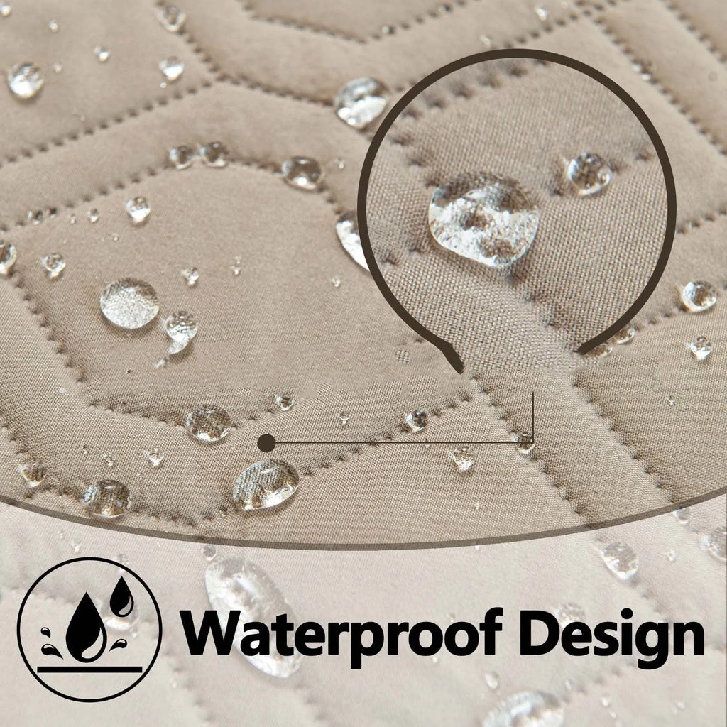 Double-sided waterproof dog sofa cushion in dark grey and light grey reversible colours