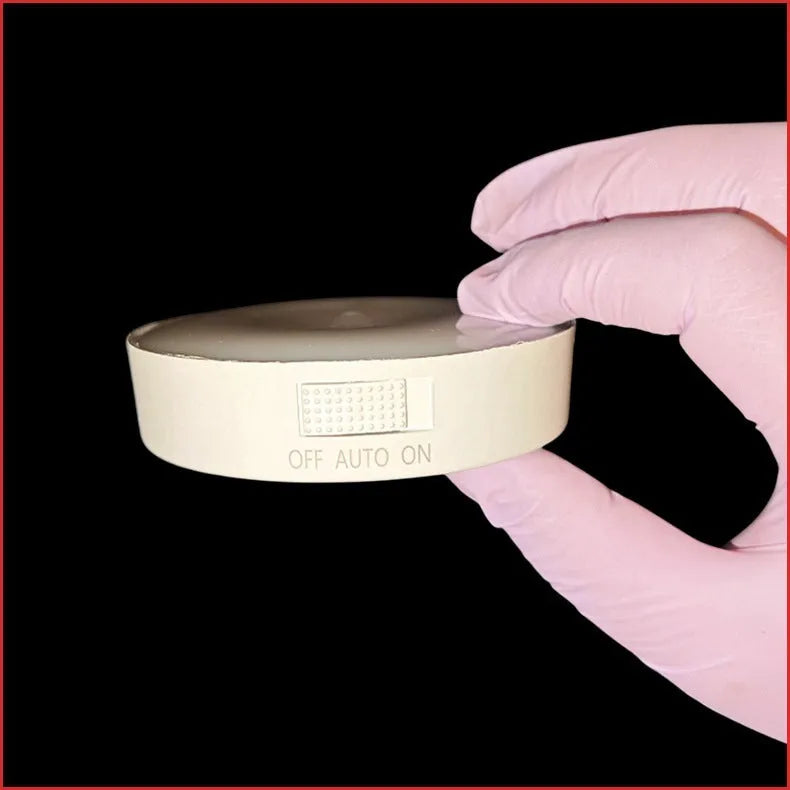Round small night lamp, 86mm diameter, with side push key and built-in battery