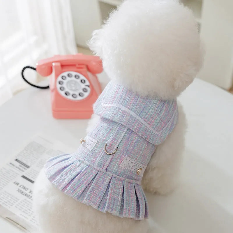 Salem purple or pink polyester fibre pet clothing for cats and small dogs in four size options