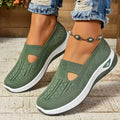 Women's casual mesh shoes with a T-strap and soft PVC sole in multiple colours.