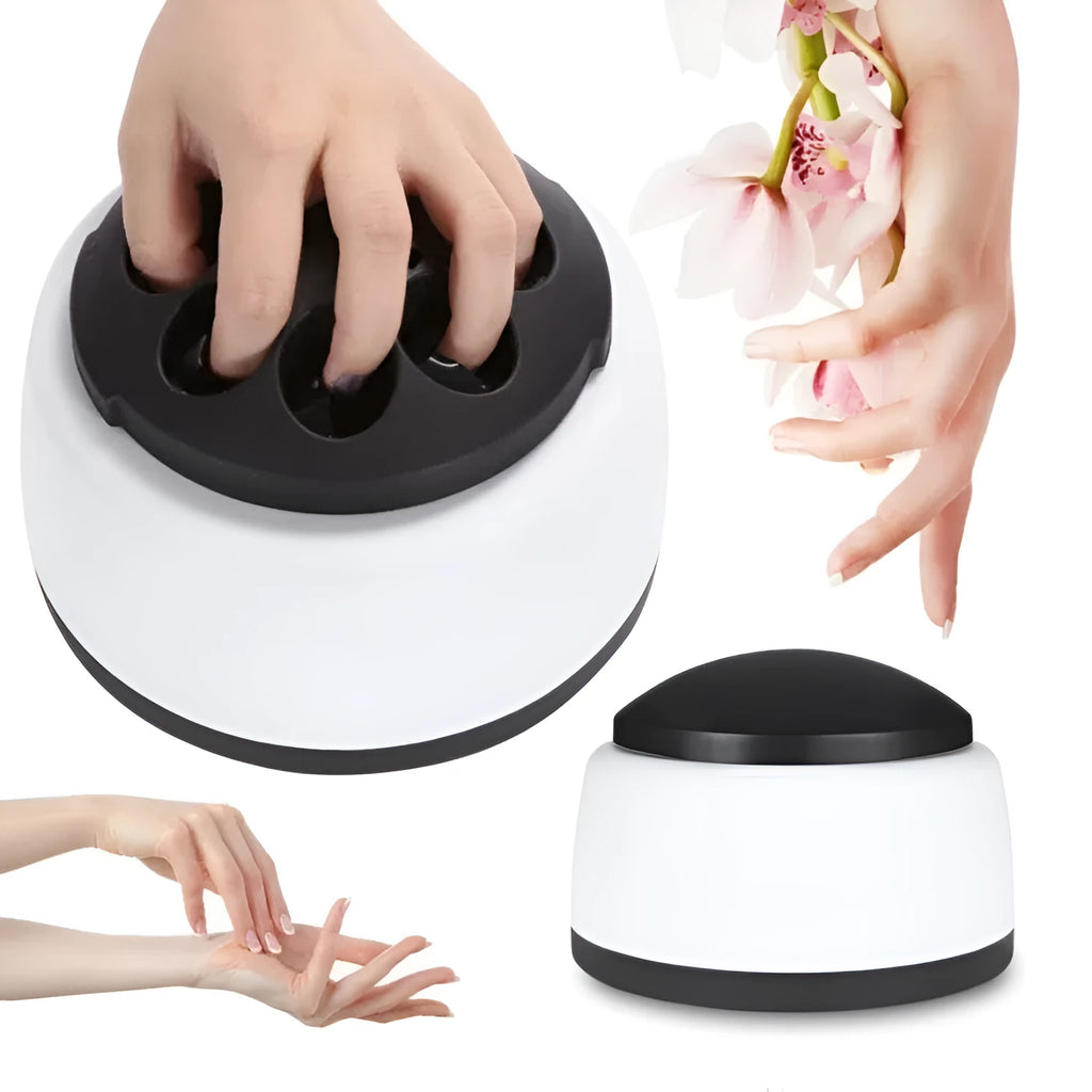 White nail steam remover machine on a table, compact 20x20x20 cm design