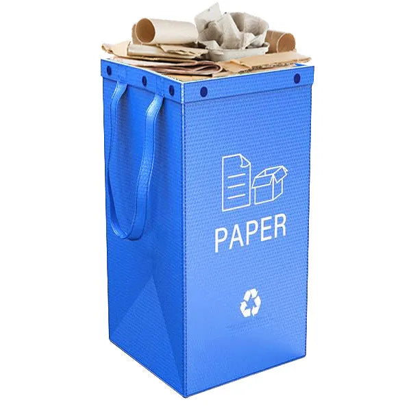 40-litre blue plastic bin bag holder for kitchen waste with visible dimensions