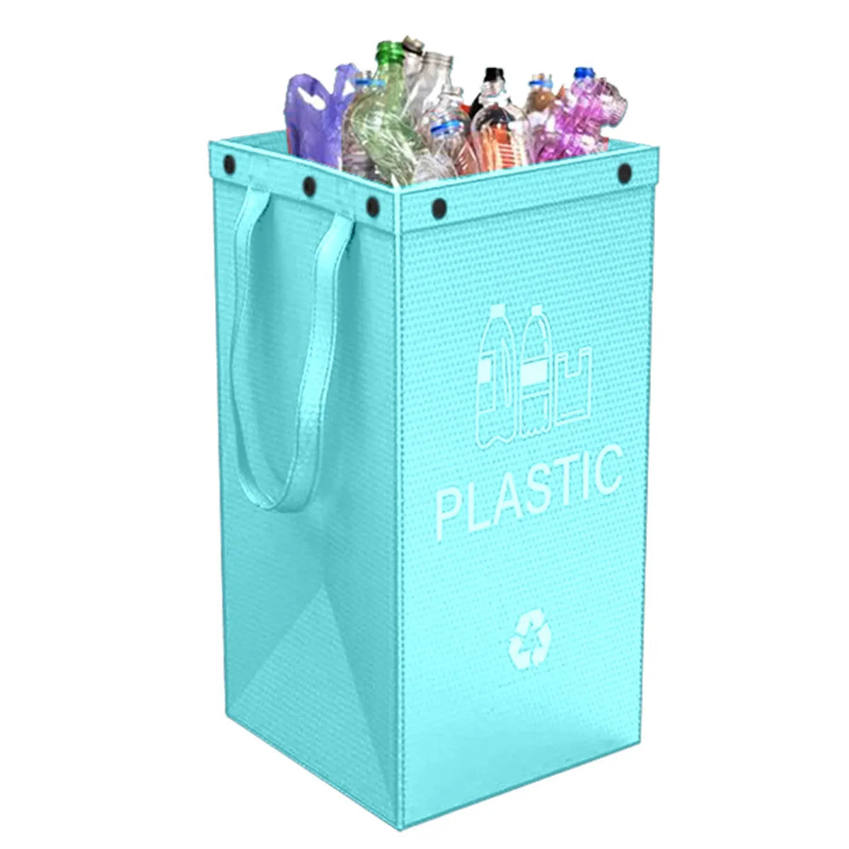 40-litre blue plastic bin bag holder for kitchen waste with visible dimensions