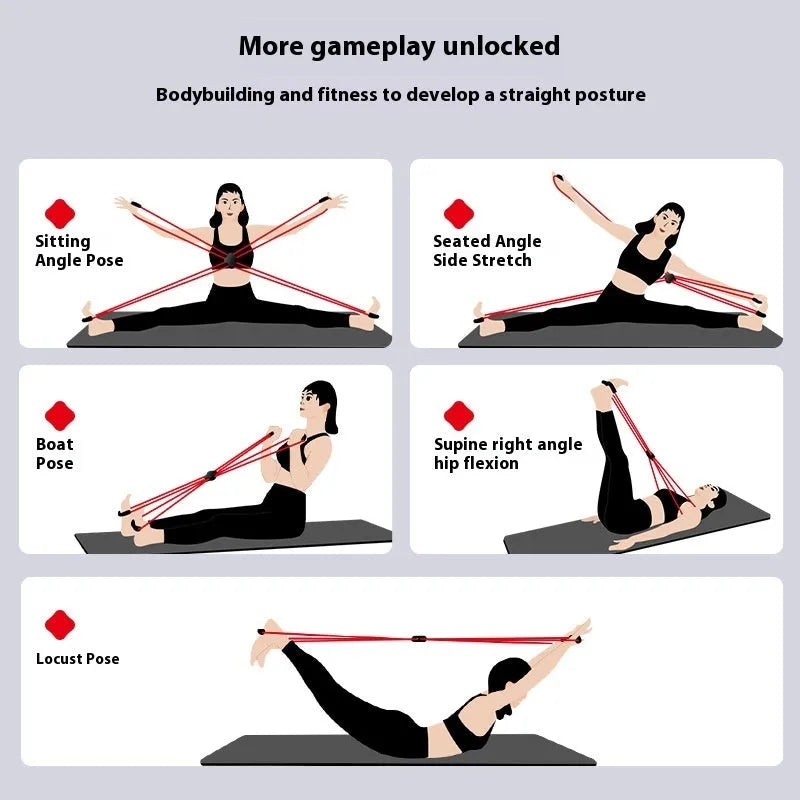 Blue eight character TPR fitness puller for shoulder and upper body exercises.
