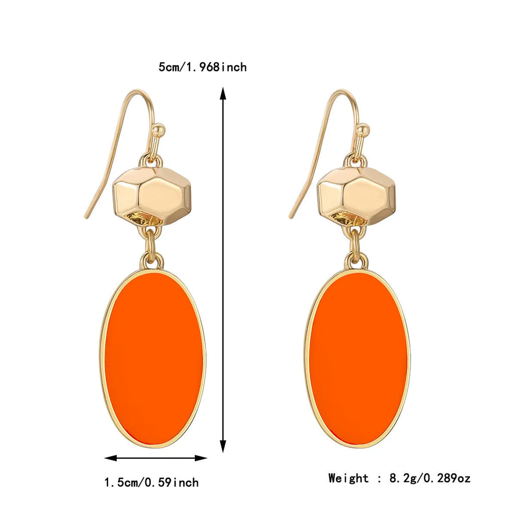 Colorful alloy flower stud earrings in WQE06617 colour option on a white background