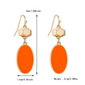 Colorful alloy flower stud earrings in WQE06617 colour option on a white background