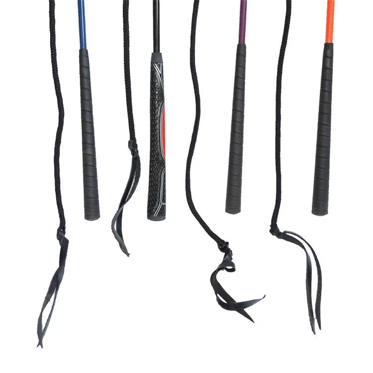 Advanced training whip made from nylon and fibreglass for horse training in dressage jumping and lunging