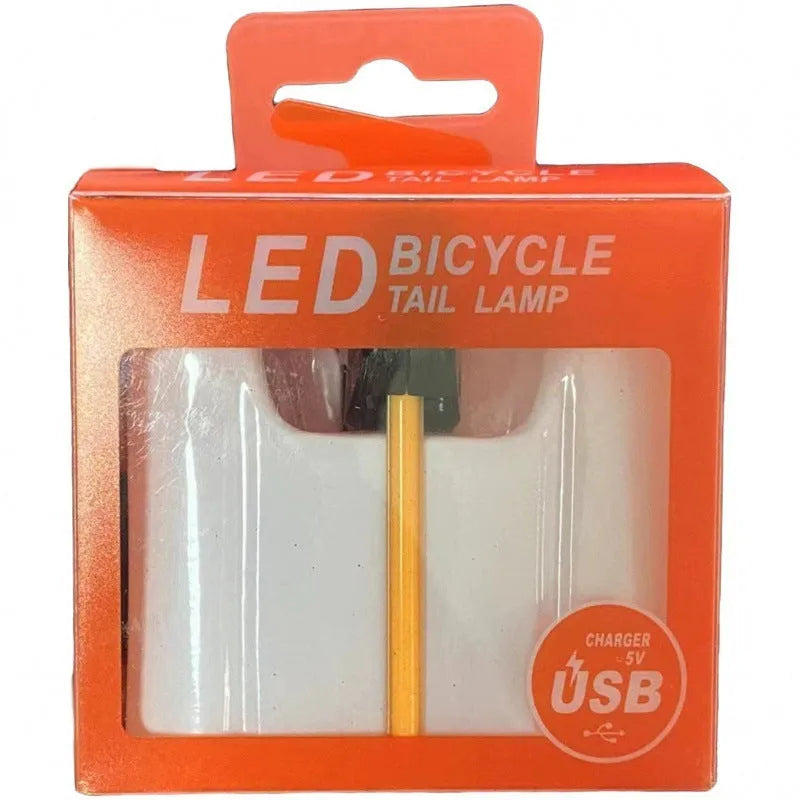 Motorcycle taillight with USB charging and waterproof design in yellow colour for night riding