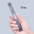 Aluminium alloy adjustable laptop cooling bracket stand in silver colour on a desktop