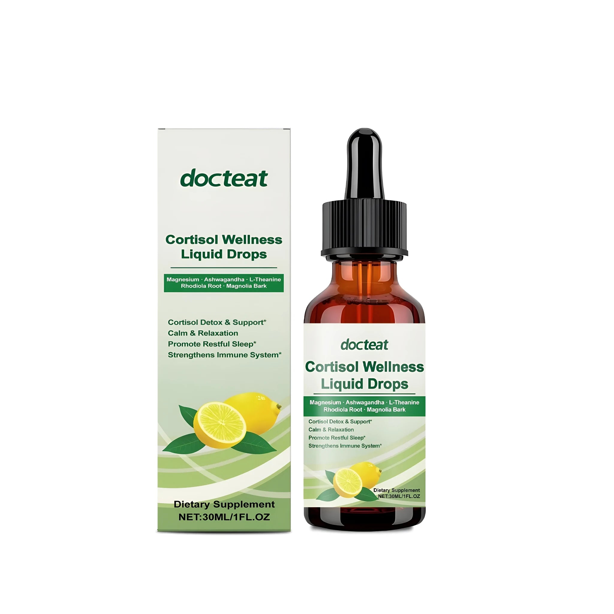 30ml bottle of traditional Chinese medicine supplement drops with dropper for oral use