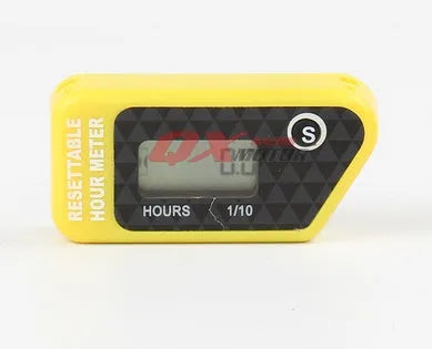 Black waterproof LCD maintenance timer for ATV motorcycle boat lawn mower generator service scheduling