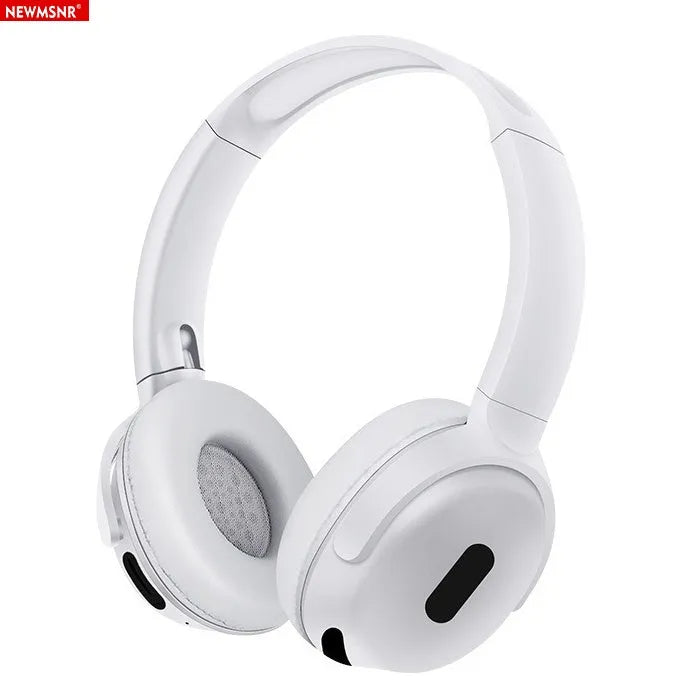 Foldable black wireless headphones Bluetooth V5.3 with mic noise cancelling over ear