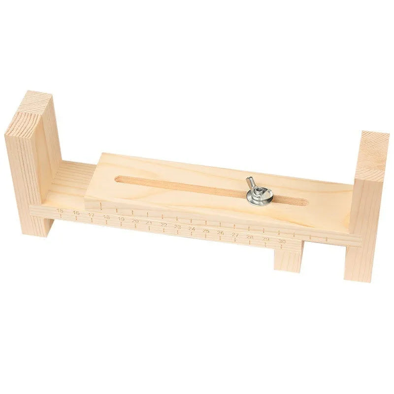 Solid wood handmade weaving machine fixing rack with totem pattern for DIY bracelet and necklace crafting