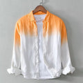 Casual hemp polyester top coat in slim fit loose style available in dark blue, light blue and yellow colours