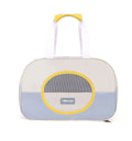 Blue foldable outdoor cat school backpack made from Oxford cloth for pet transport