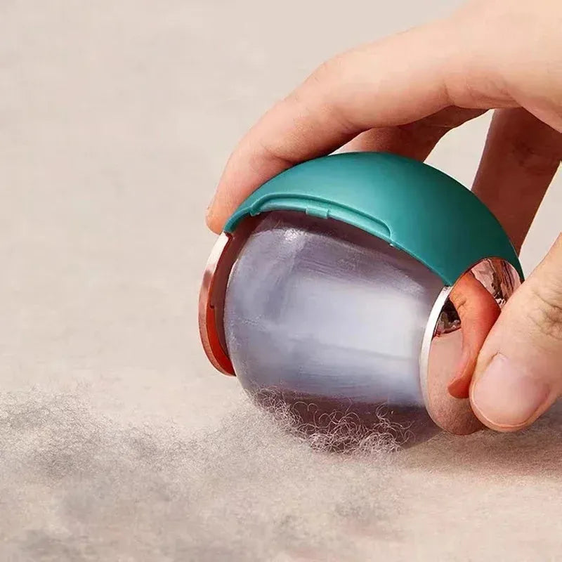 Washable hair removal ball lint roller with handle for pet hair removal on fabrics