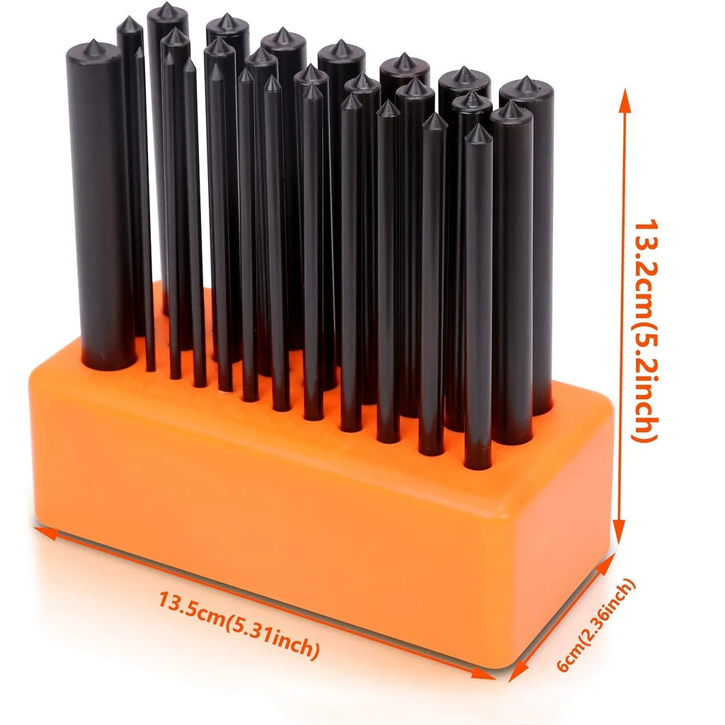 Orange alloy plastic punch needle set with metal mould accessories for textile crafts