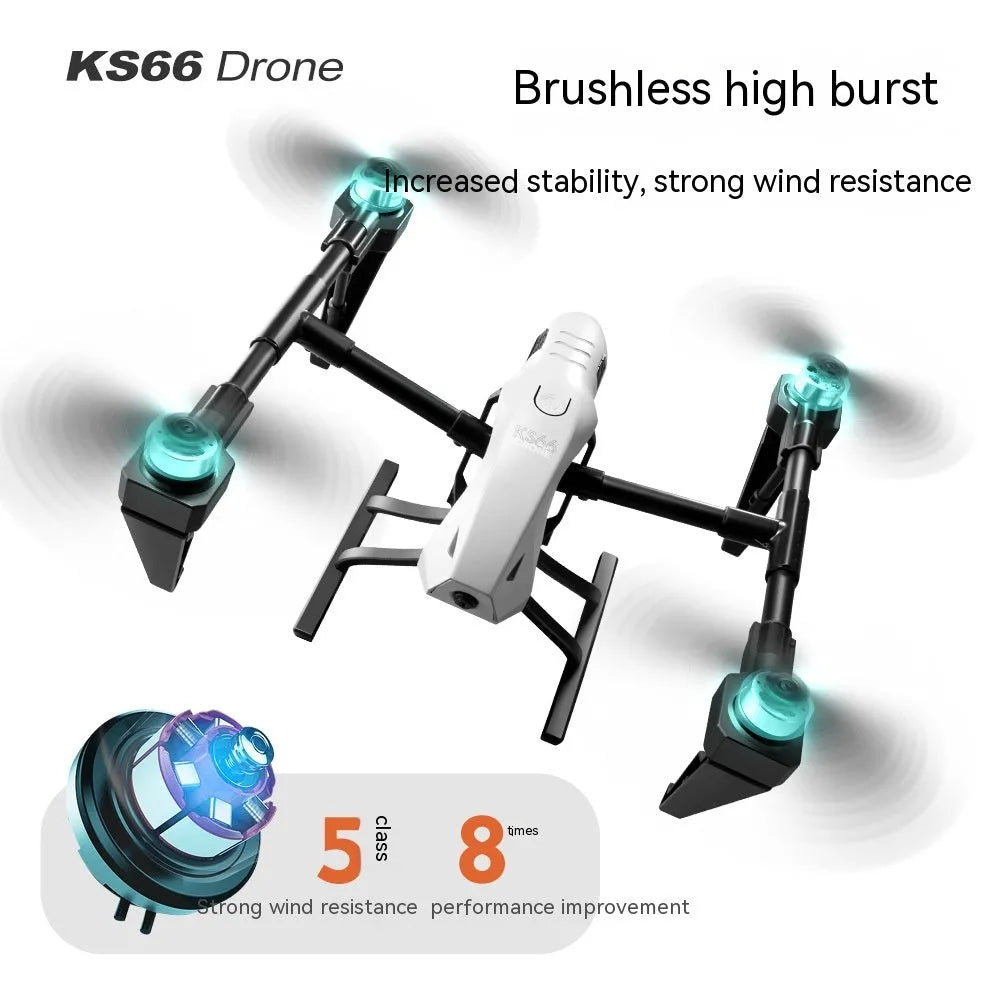 KS66 aluminium alloy UAV drone with optical flow positioning and camera mounted on brushless motor frame