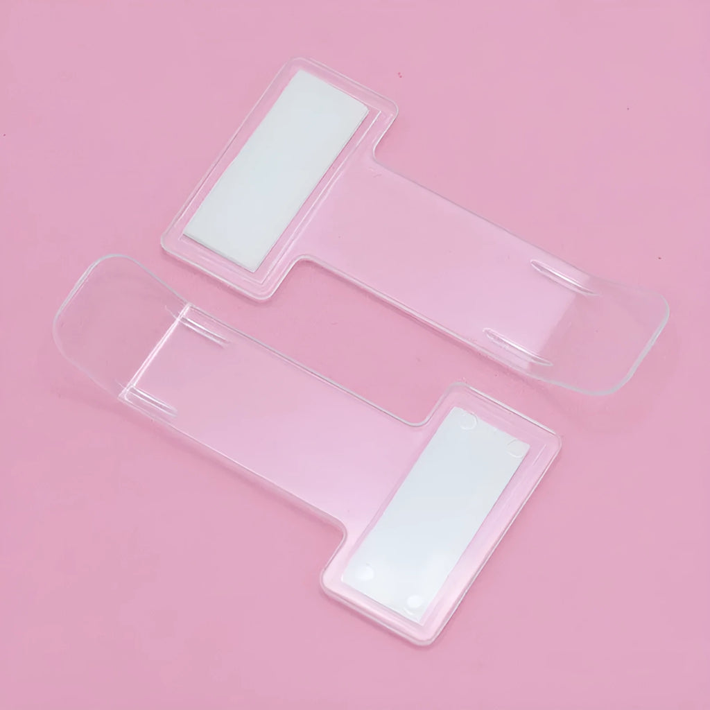 Clear plastic ticket holder for car parking charges, 7.4 x 3.95 cm