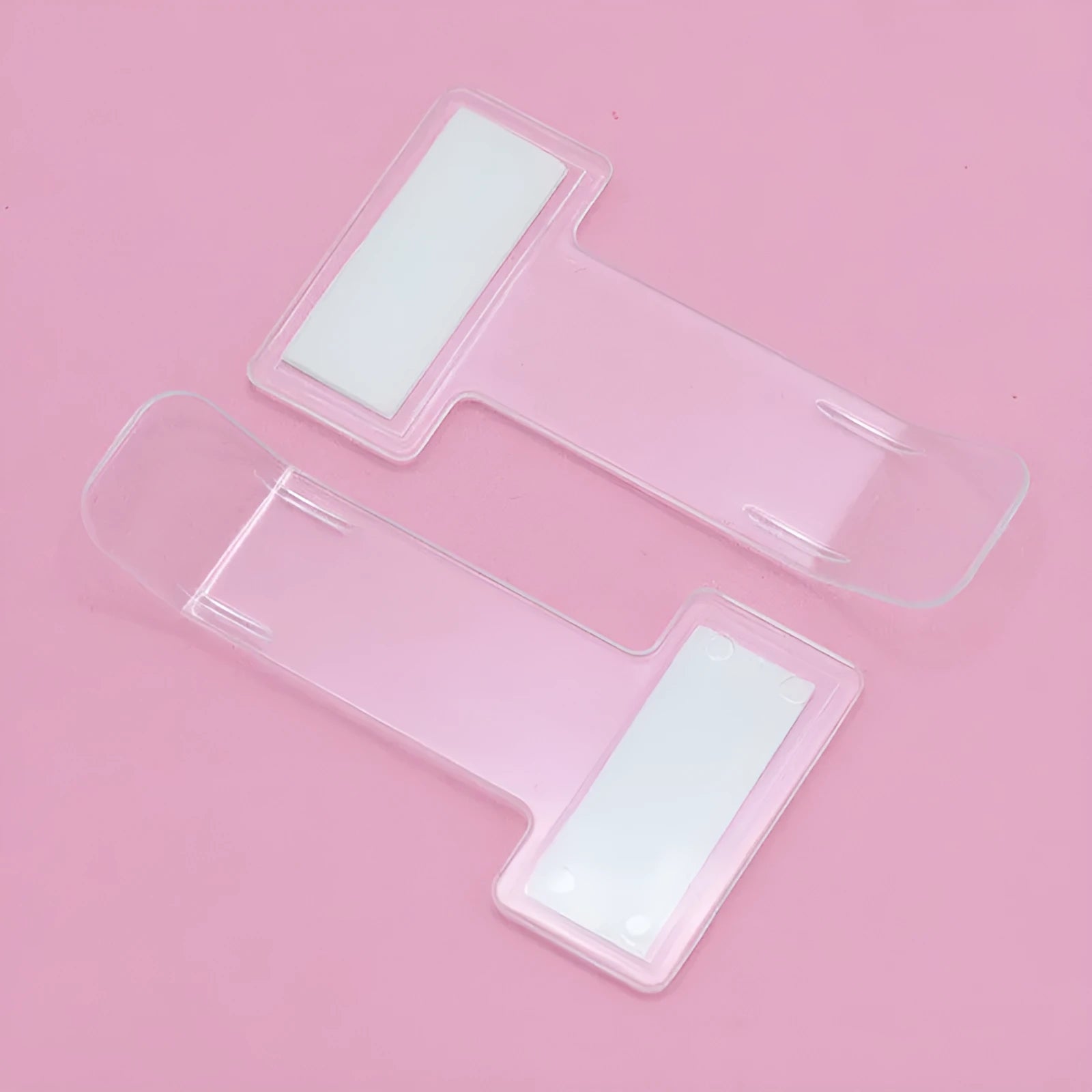 Clear plastic ticket holder for car parking charges, 7.4 x 3.95 cm