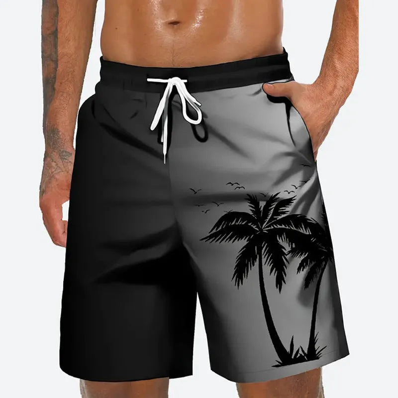 Men's loose fit polyester beach shorts in various colours available in sizes from XS to 5XL