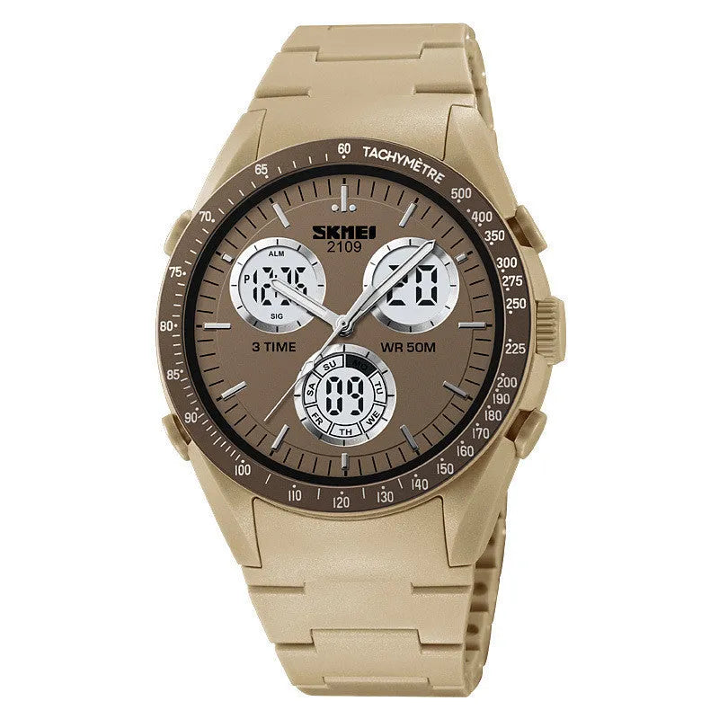 Casual electronic watch with a digital display on a TPU strap, shown in Army Green camouflage colour.