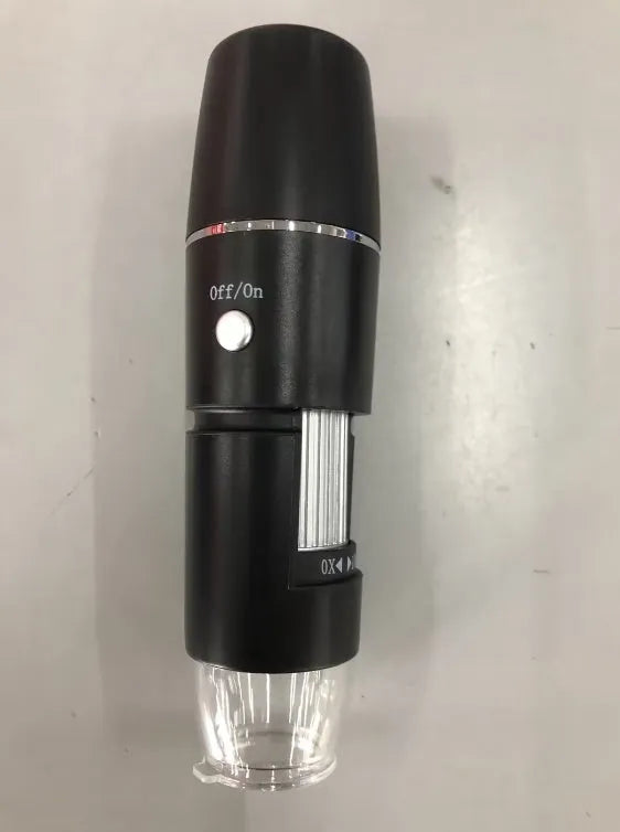 Black digital microscope with 8 LED lights and bracket for phone camera use, 1000x magnification for laboratory