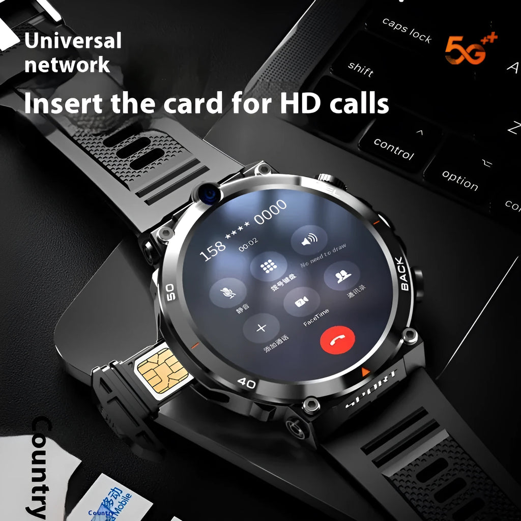 Multi functional sports smartwatch with dual cameras and TFT touch screen display