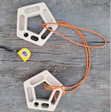 Birch climbing finger force board with pentagonal round design for portable training